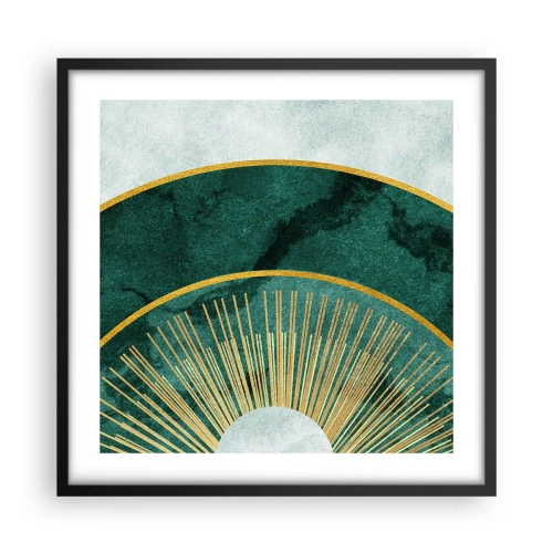 Poster in cornice nera - Un altro sistema solare - 50x50 cm