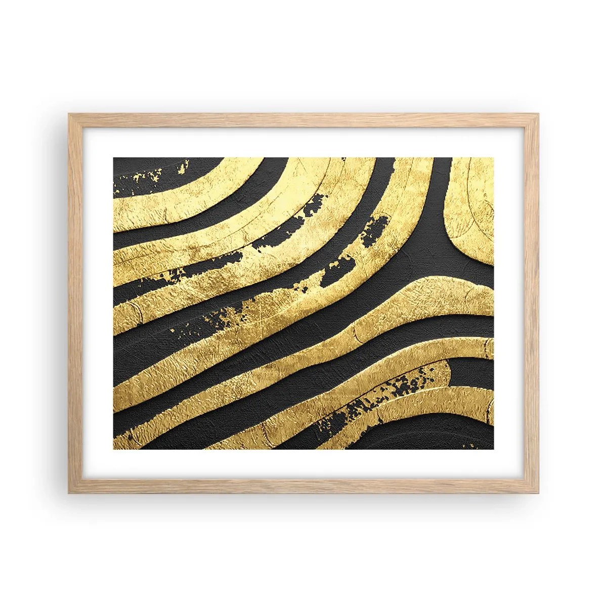 Poster in cornice rovere chiaro - Tutto scorre - 50x40 cm