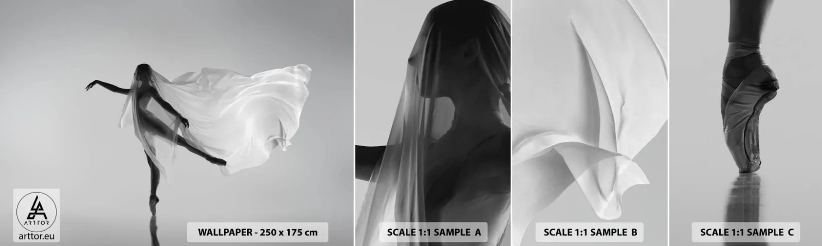 Campione Di Fotomurale Standard Eco - Leggerezza ed eleganza - Donna, Danza, Modello - 100x30 cm