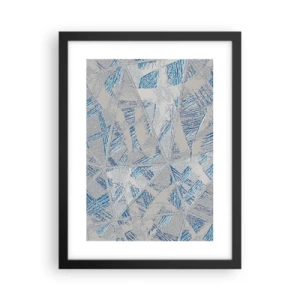 Poster in cornice nera - Nel labirinto grigioblu - 30x40 cm