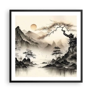 Poster in cornice nera - Il fascino irripetibile dell'oriente - 60x60 cm