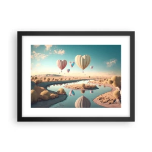 Poster in cornice nera - L'amore permette di volare - 40x30 cm