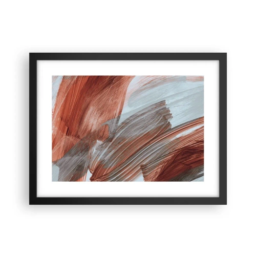 Poster in cornice nera - Astrazione autunnale e ventosa - 40x30 cm