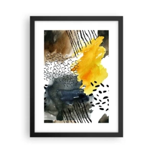 Poster in cornice nera - L'incontro degli elementi - 30x40 cm