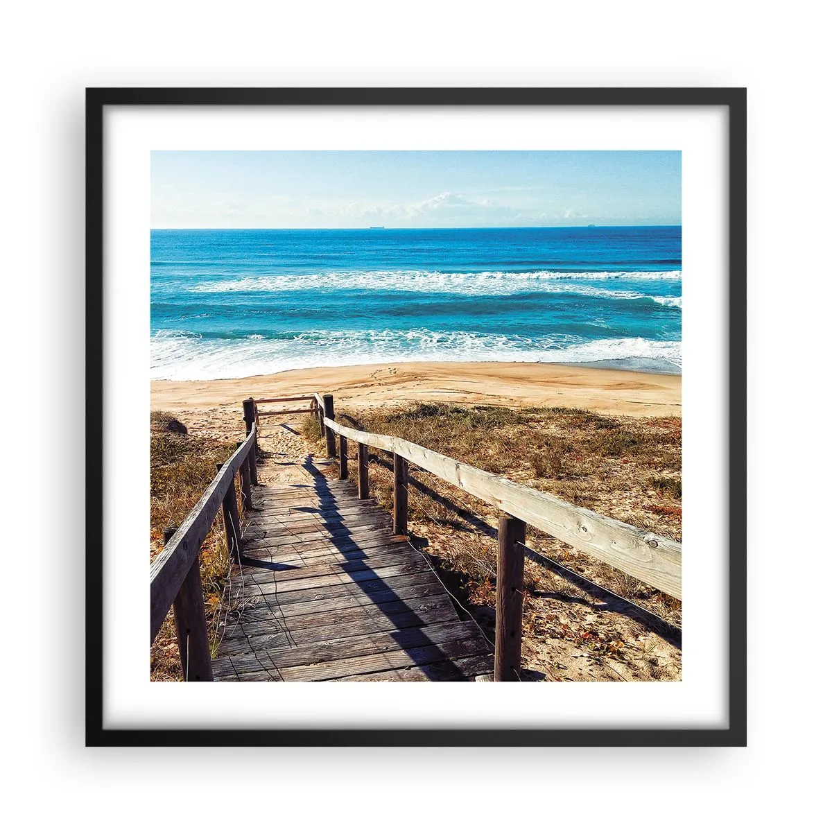 Poster in cornice nera - Corri! - 50x50 cm