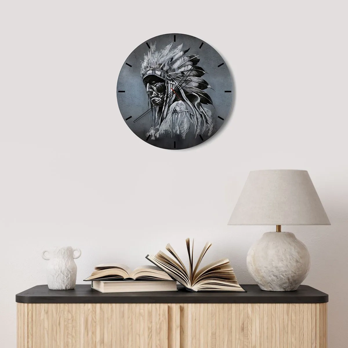 Orologio da parete - Orologio in Vetro - Ritorno alle radici - 40x40 cm