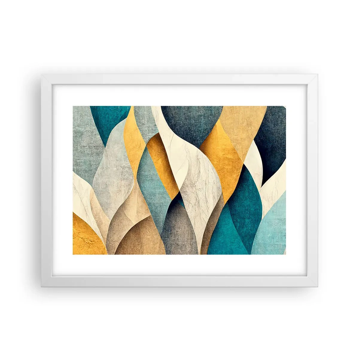 Poster in cornice bianca - Ritmo e ondulazioni - 40x30 cm
