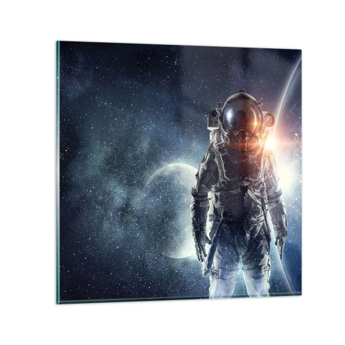Quadro su vetro - Avventura nello spazio - 70x70 cm