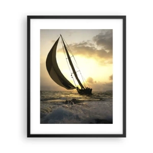 Poster in cornice nera - Con il vento e controvento - 40x50 cm