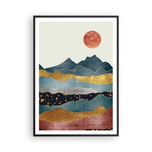 Poster in cornice nera - La sezione del mondo - 70x100 cm