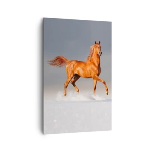 Quadro su tela - Stampe su Tela - Un cavallo al galoppo contro un cielo blu - 80x120cm - Grazia danzante - Decorazione murale moderna per soggiorno e camera da letto ARTTOR