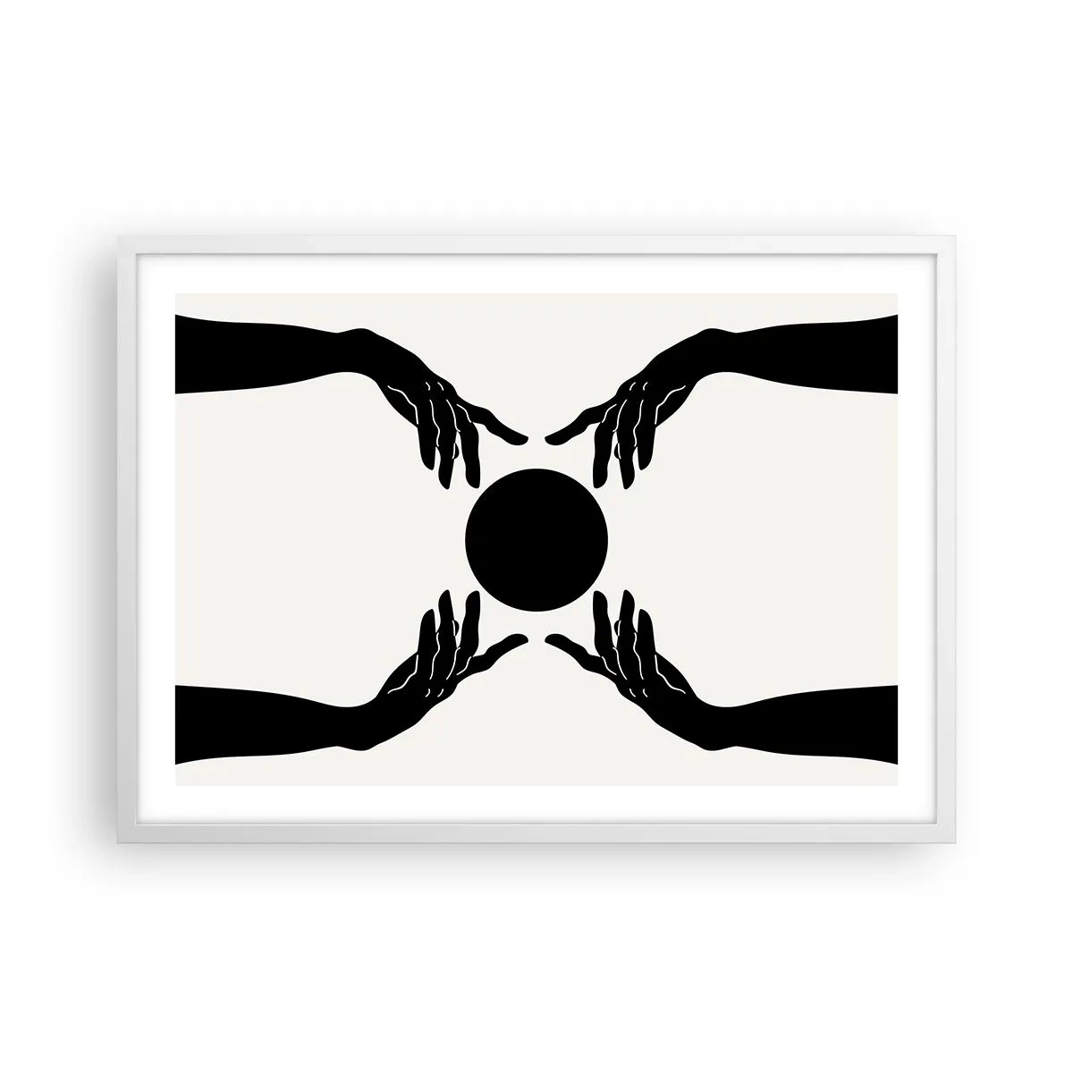 Poster in cornice bianca - Segno misterioso - 70x50 cm