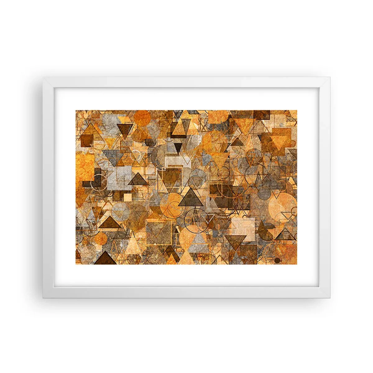 Poster in cornice bianca - Il mondo compreso nella forma - 40x30 cm