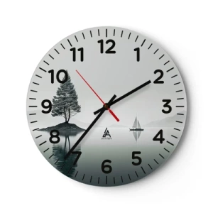 Orologio da parete - Orologio in Vetro - Paesaggio onirico - 30x30 cm