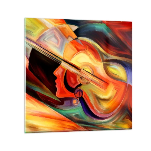 Quadro su vetro - L'armonia dei suoni - 60x60 cm