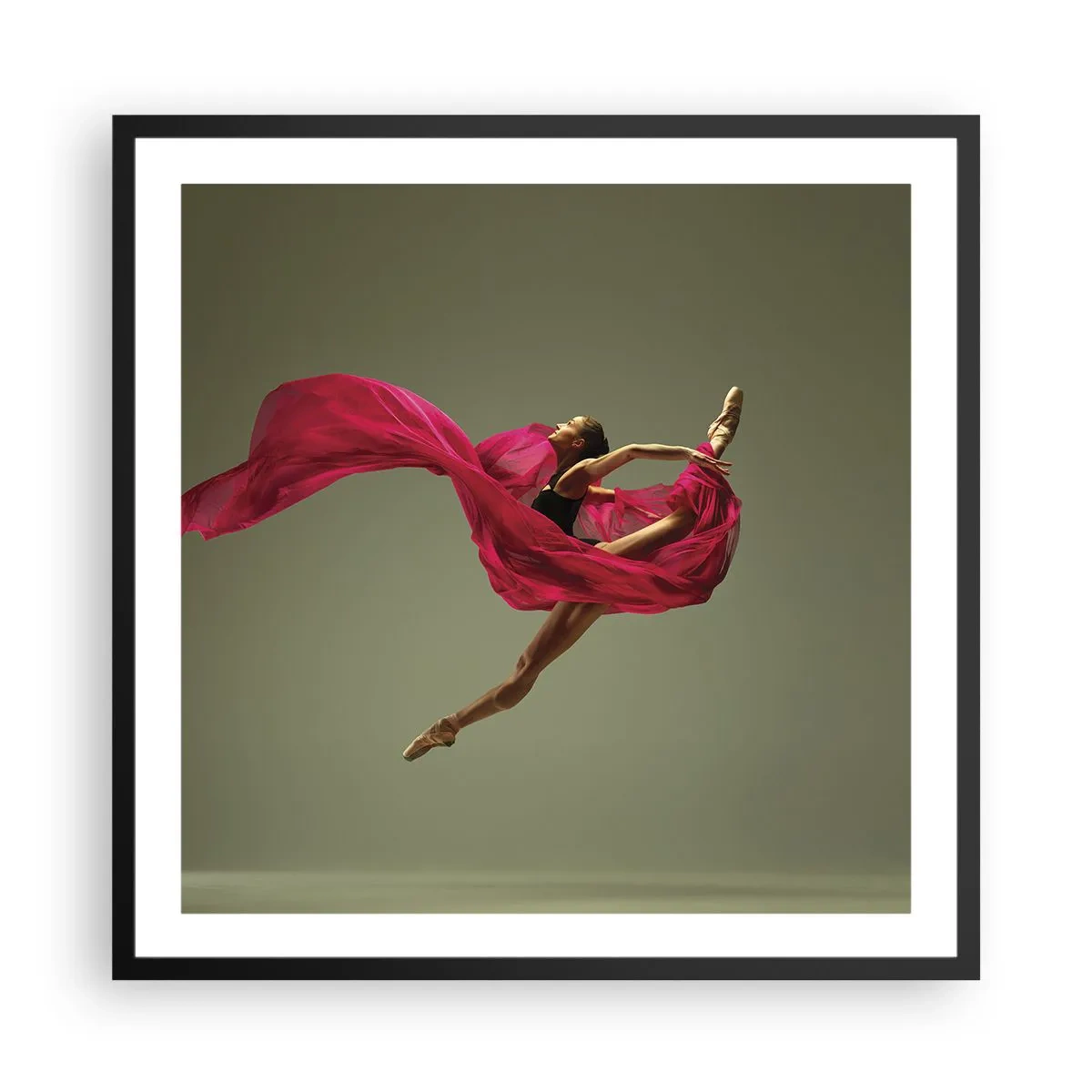 Poster in cornice nera - Fiamma danzante - 60x60 cm