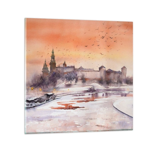 Quadro su vetro - Tramonto reale - 50x50 cm