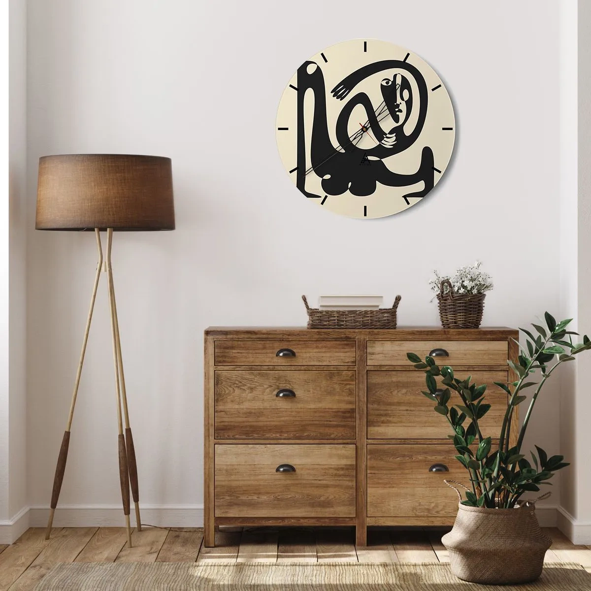 Orologio da parete - Orologio in Vetro - Quasi Picasso - 40x40 cm