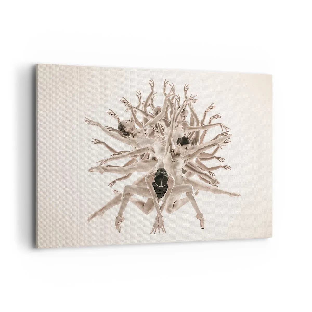 Quadro su tela - Stampe su Tela - Composizione astratta di ballerini in movimento - 100x70cm - Fiorendo nella danza - Decorazione murale moderna per soggiorno e camera da letto ARTTOR