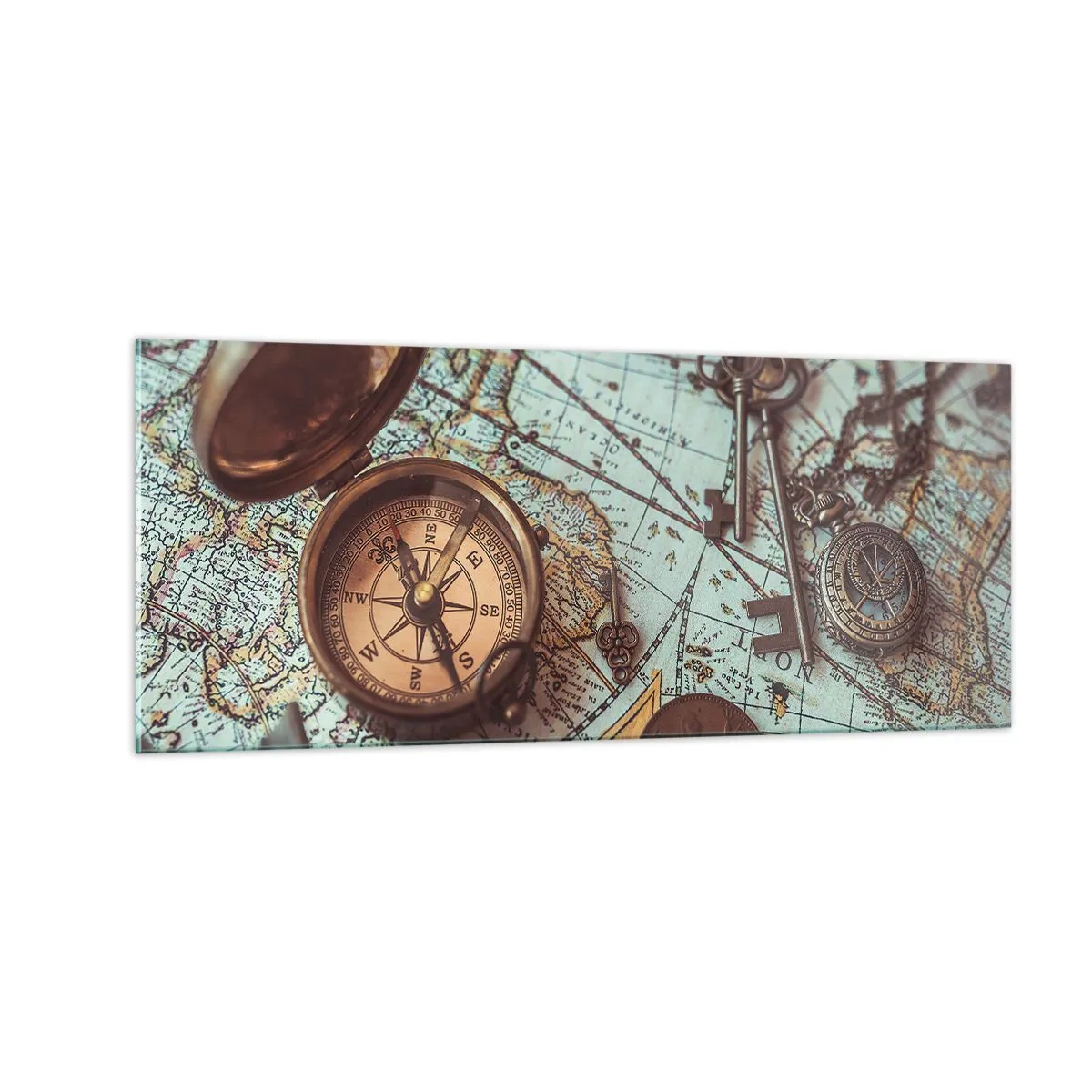 Quadro su vetro - Per il cercatore di avventure - 100x40 cm