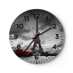 Orologio da parete - Orologio in Vetro - Non molto tempo fa a Parigi - 40x40 cm