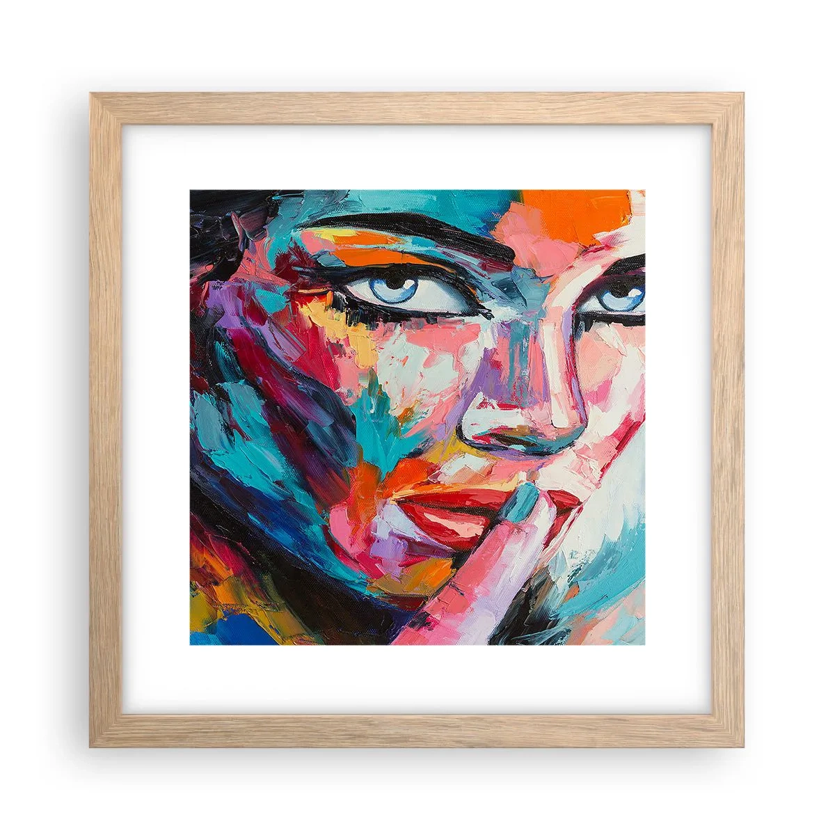 Poster in cornice rovere chiaro - Il nostro primo segreto - 30x30 cm