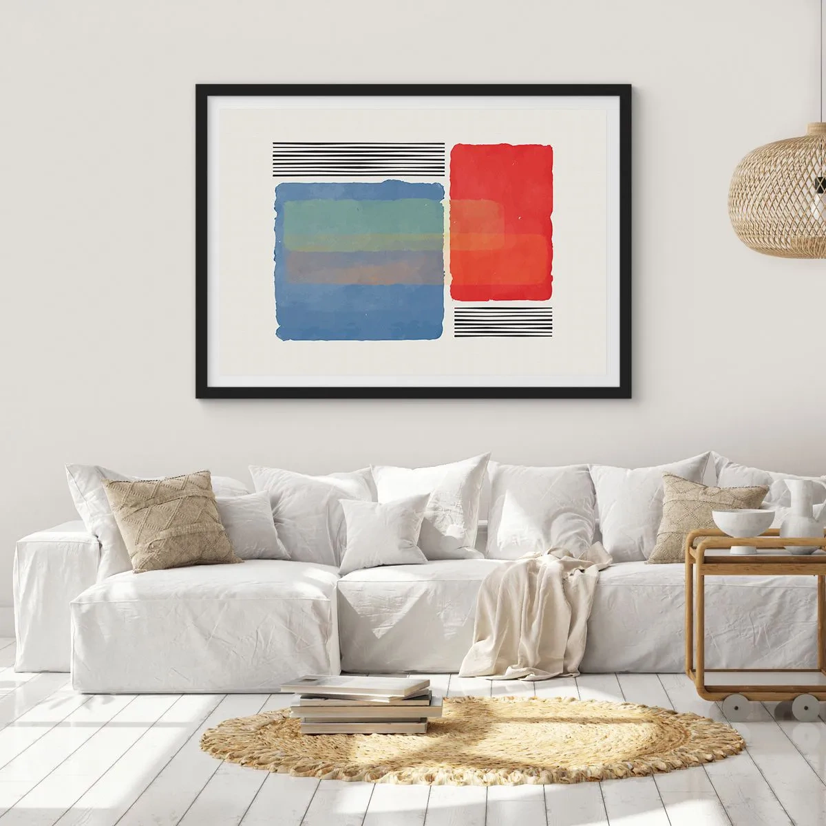 Poster in cornice nera - Spirito e lettera della geometria - 40x30 cm