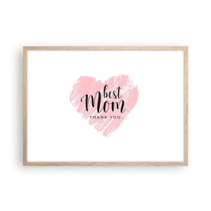 Poster in cornice rovere chiaro - È sempre il momento giusto - 70x50 cm