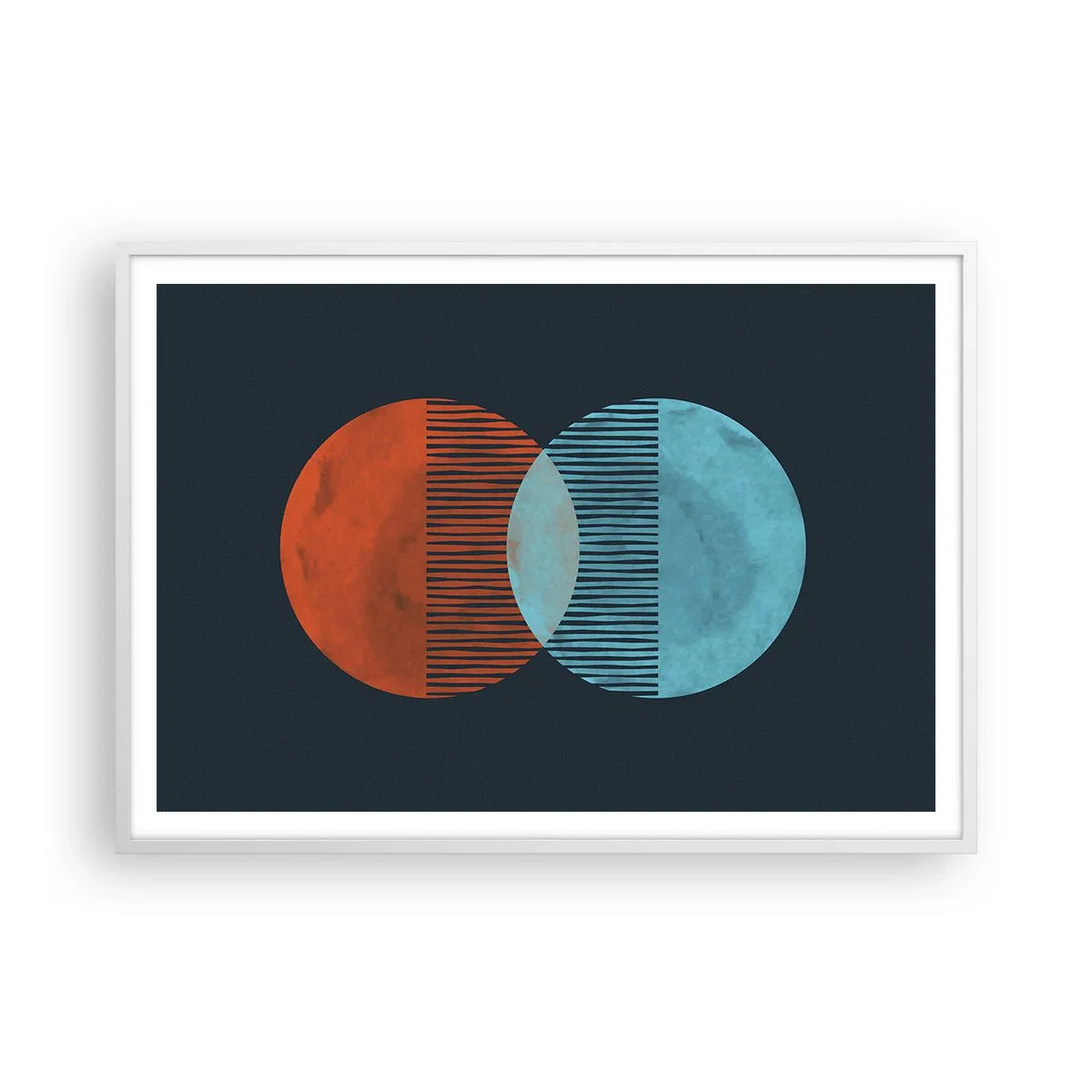 Poster in cornice bianca - Fantasia astronomica - 100x70 cm