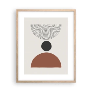 Poster in cornice rovere chiaro - Al centro dell'attenzione - 40x50 cm