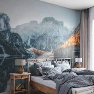 Fotomurali Premium Canvas - Paesaggio allo specchio - Paesaggio, Montagne, Lago - 150x105 cm