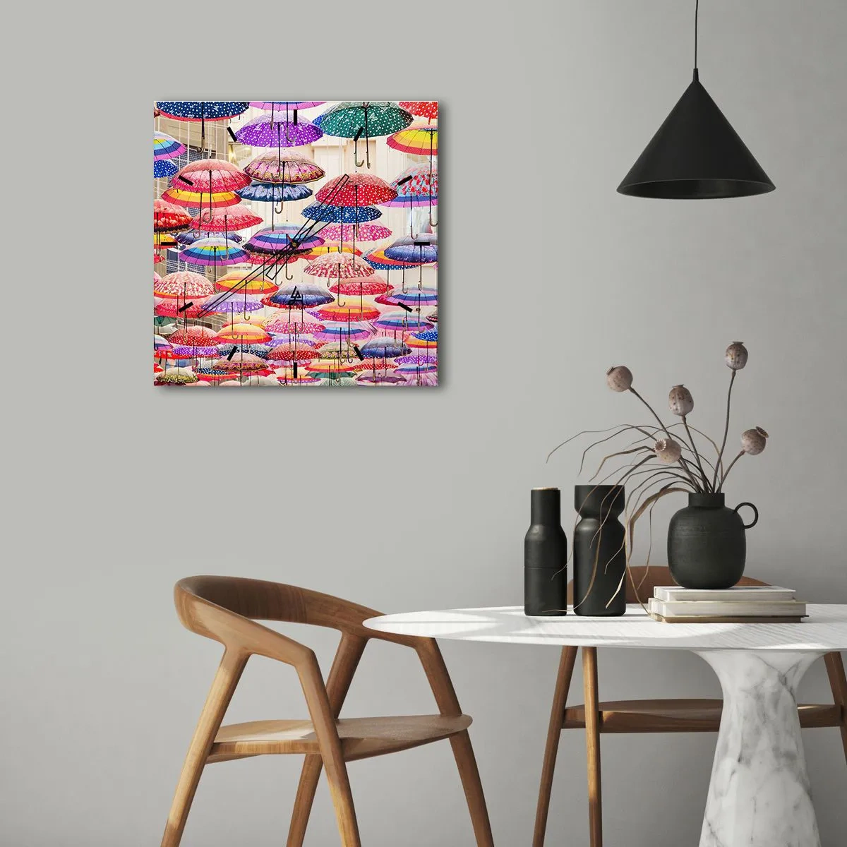 Orologio da parete - Orologio in Vetro - Prato cittadino - 40x40 cm