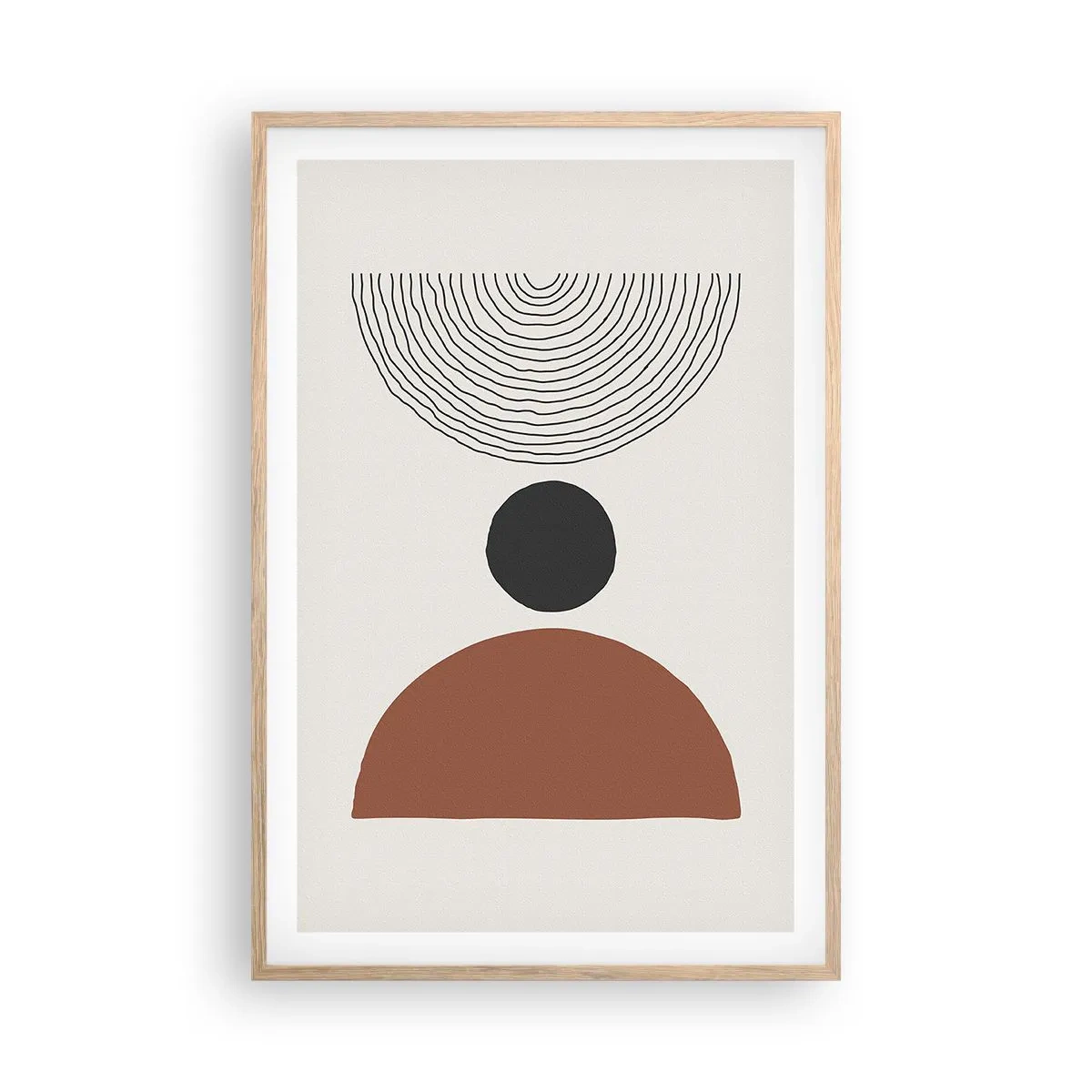 Poster in cornice rovere chiaro - Al centro dell'attenzione - 61x91 cm