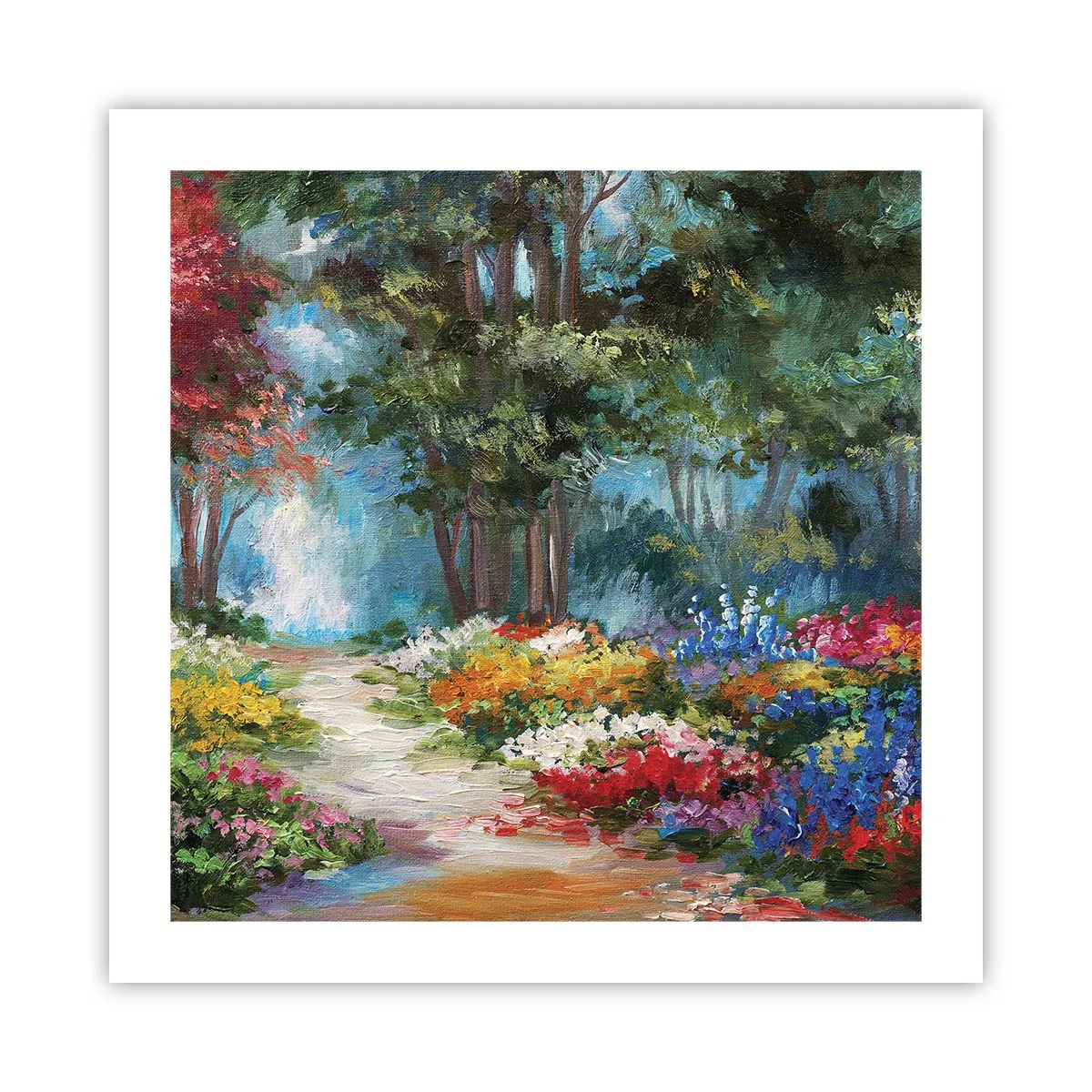 Poster - Il giardino del bosco d'aprile - 50x50 cm