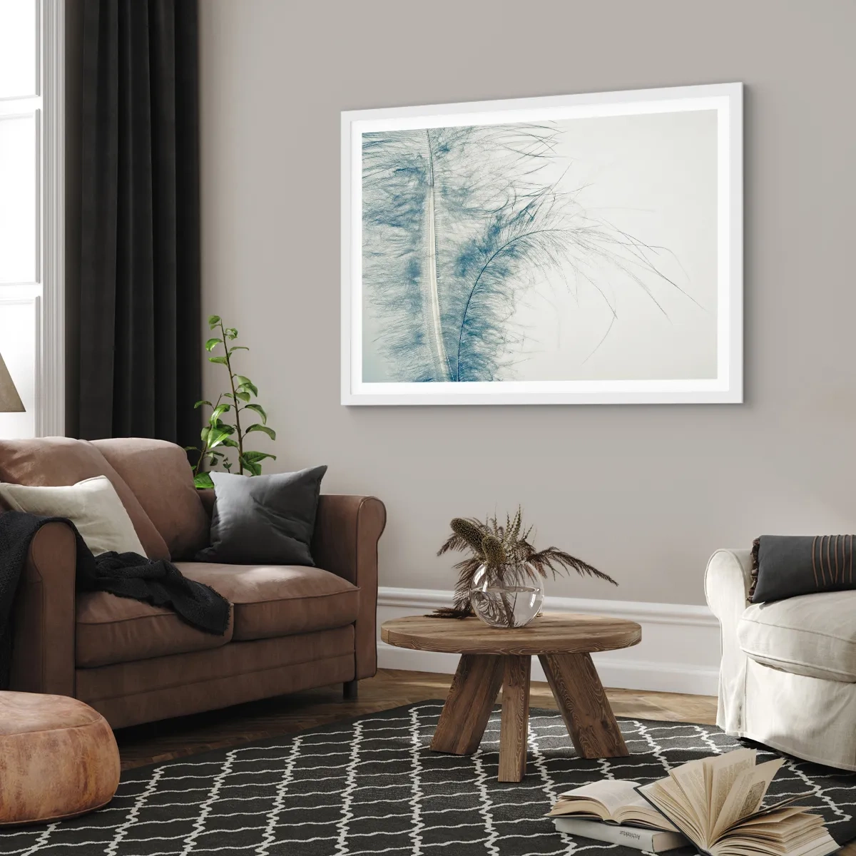 Poster in cornice bianca - Il sussurro della natura - 50x40 cm