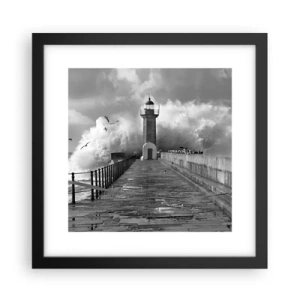 Poster in cornice nera - Senza paura - 30x30 cm