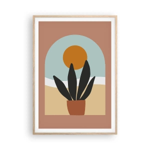 Poster in cornice rovere chiaro - Piccole gioie - 70x100 cm