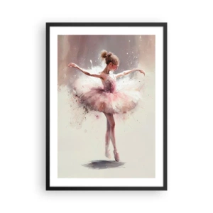 Poster in cornice nera - Ballerina in movimento artistico - 50x70cm - Come un giovane uccello - Decorazione murale moderna per soggiorno e camera da letto ARTTOR
