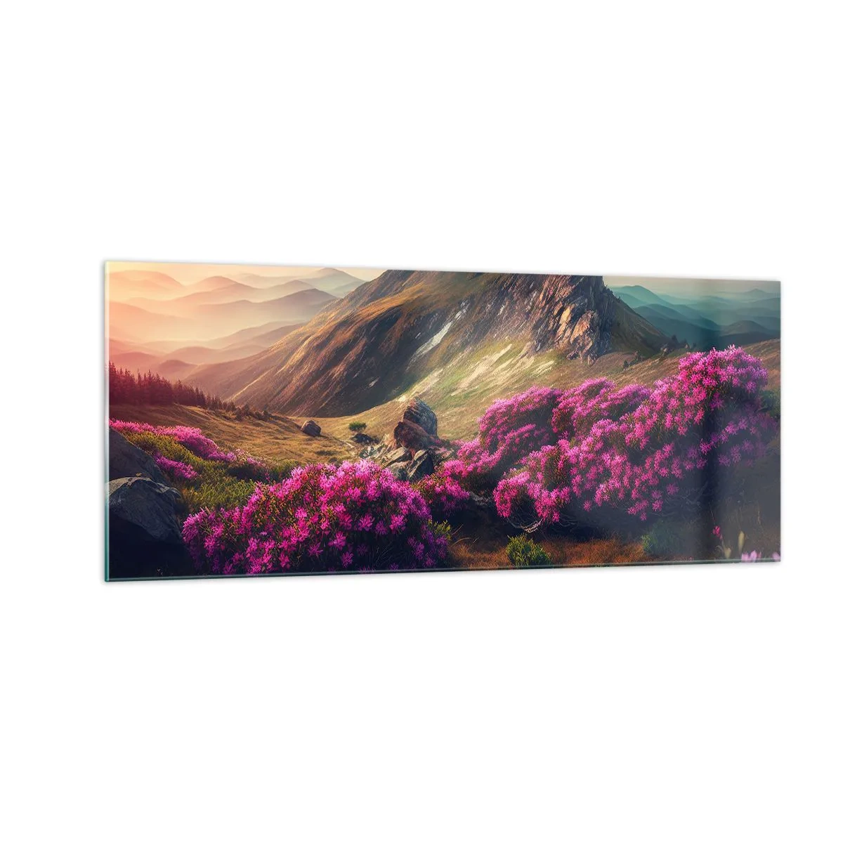 Quadro su vetro - L'estate sui monti - 100x40 cm