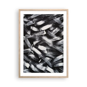 Poster in cornice rovere chiaro - Astrazione in spirito industriale - 50x70 cm