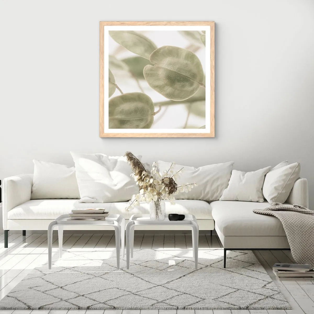 Poster in cornice rovere chiaro - All'inizio vi erano le foglie... - 40x40 cm