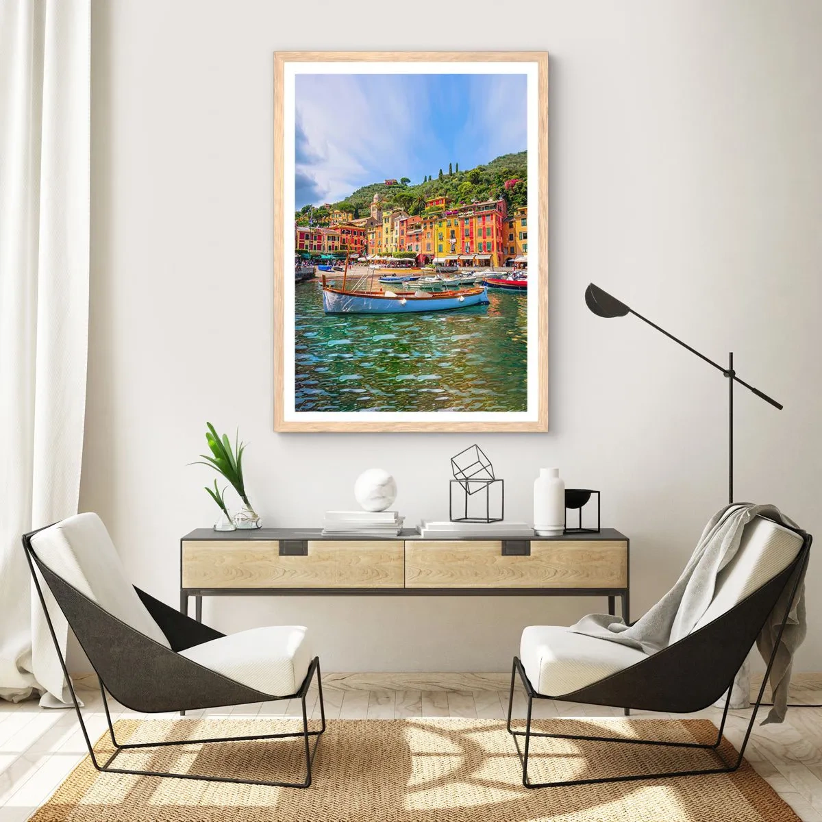 Poster in cornice rovere chiaro - Mattino italiano - 40x50 cm