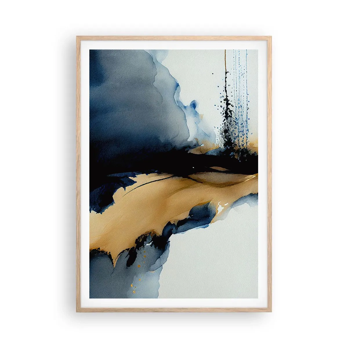 Poster in cornice rovere chiaro - Dietro la cortina - 70x100 cm