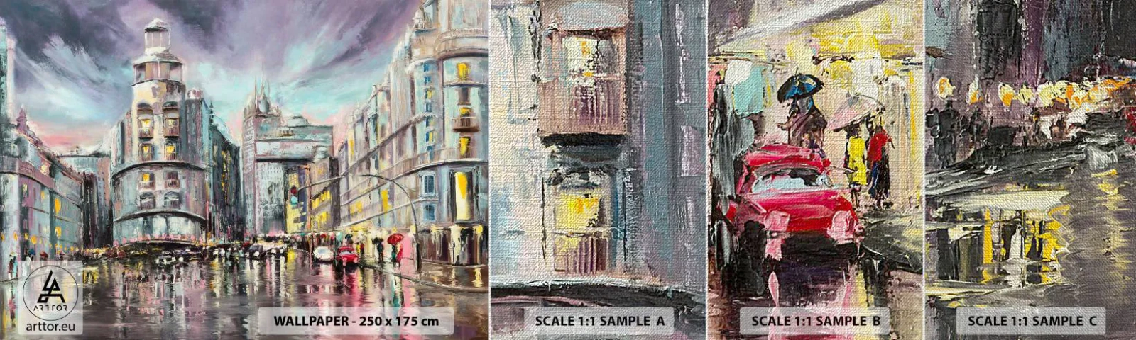 Campione di Fotomurale Premium Canvas - Sarà una serata riuscita - Città, Madrid, Architettura - 100x30 cm