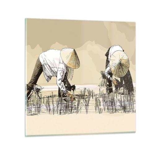 Quadro su vetro - Buon raccolto - 60x60 cm