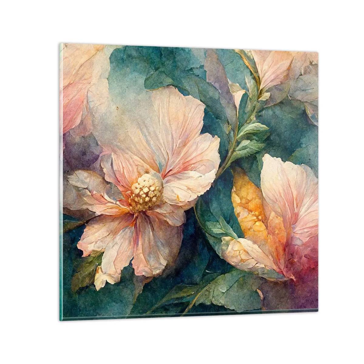 Quadro su vetro - Delicatezza pura - 60x60 cm