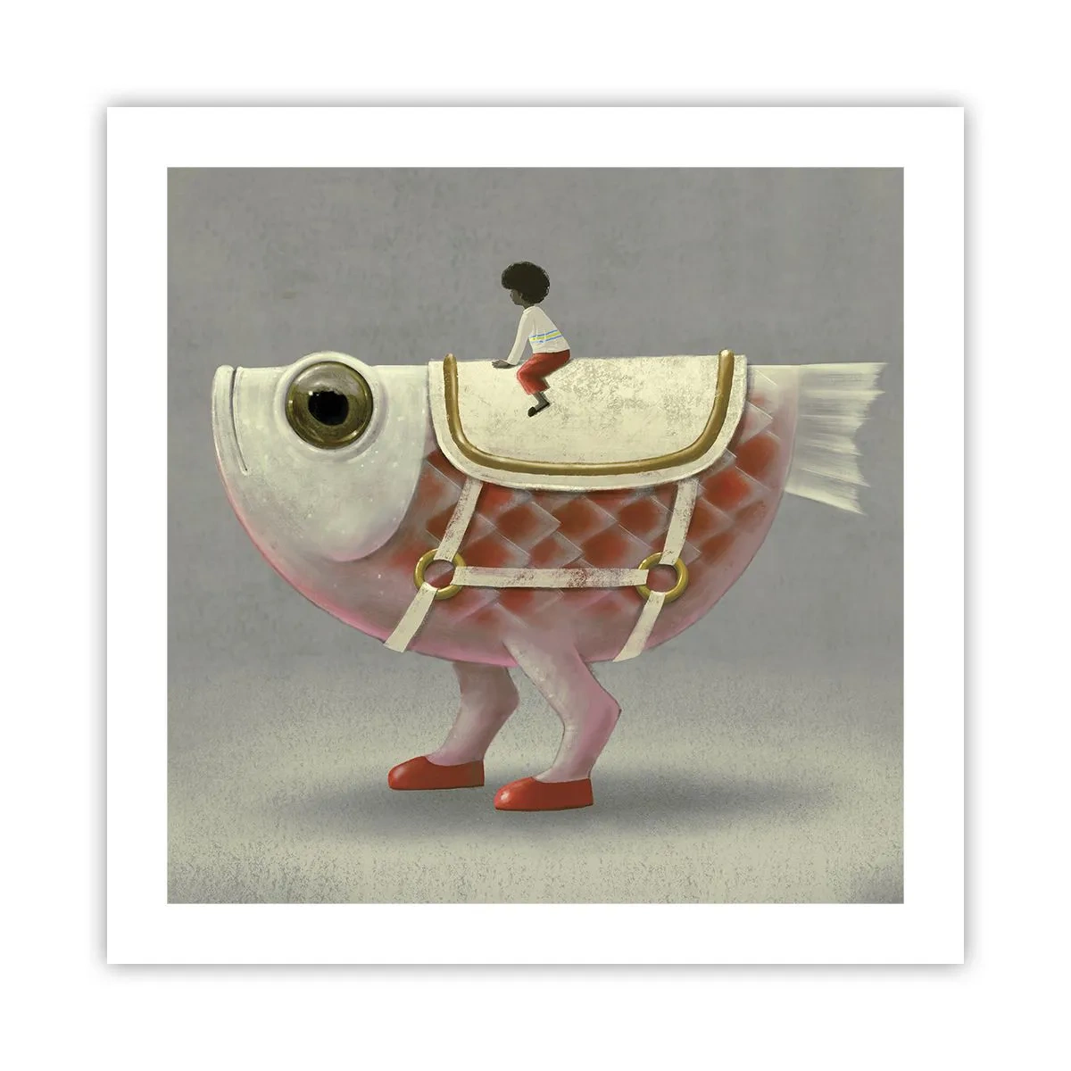 Poster - Il cavaliere del pesce - 50x50 cm