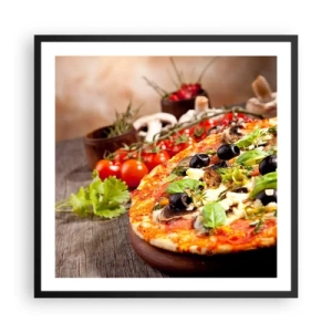 Poster in cornice nera - Con ingredienti tellurici - 60x60 cm