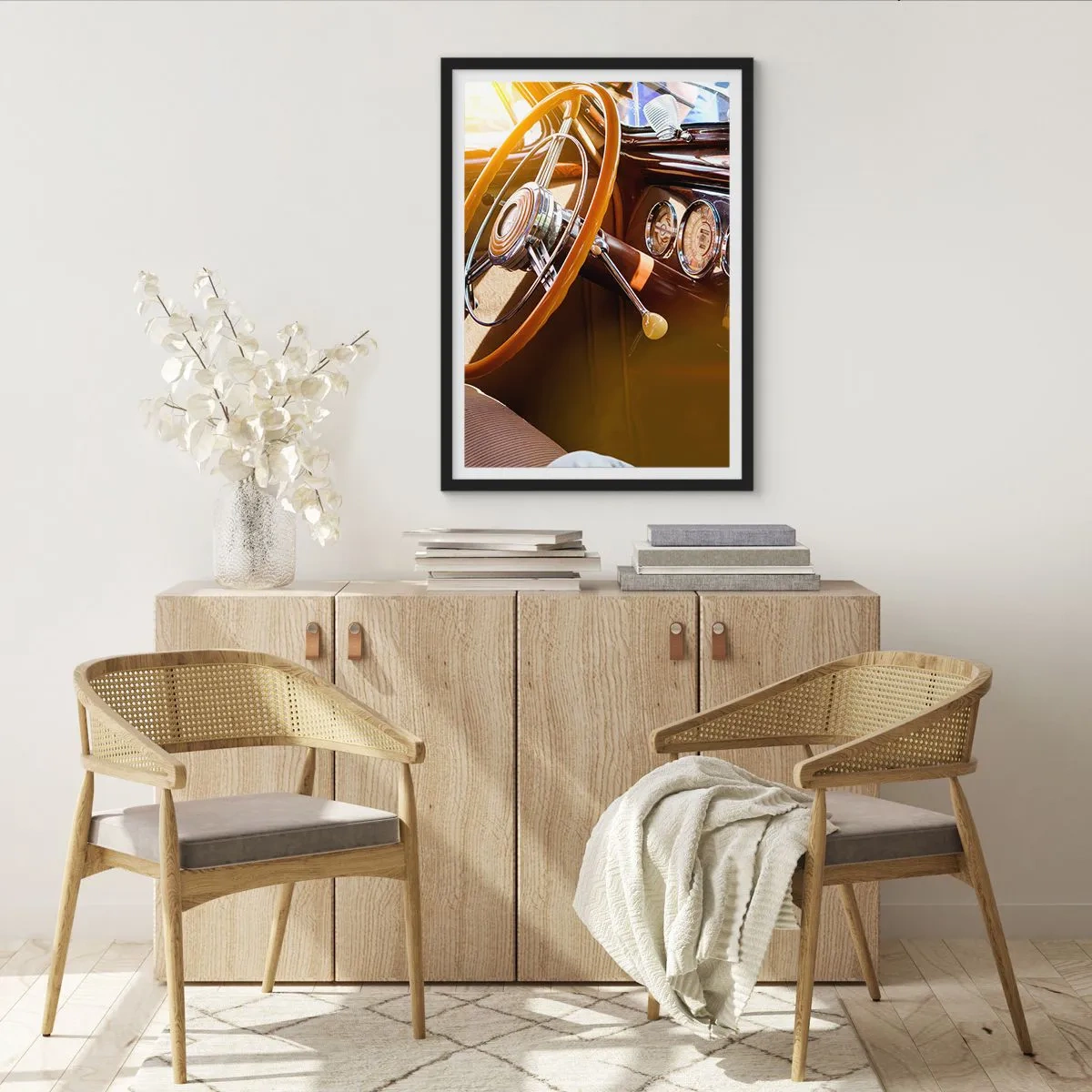 Poster in cornice nera - Un soffio di lusso dal passato - 30x40 cm