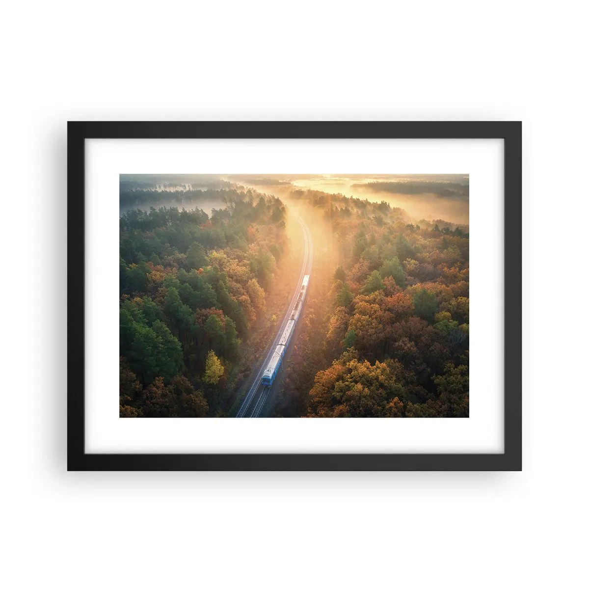 Poster in cornice nera - Viaggio autunnale - 40x30 cm